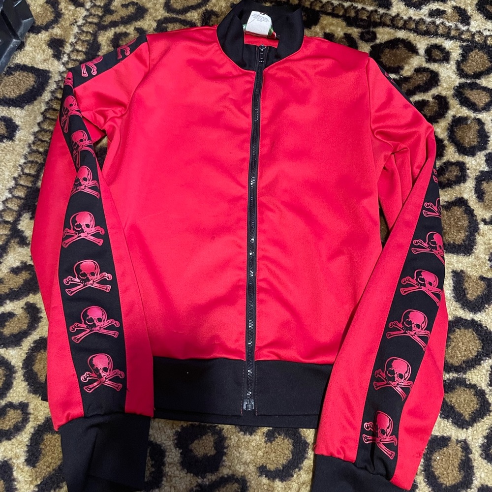 Vintage Lip Service Red Skull Track Jacket